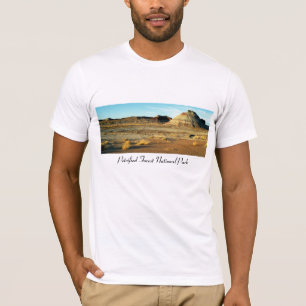 化石森林の砂漠のアリゾナの景色の写真 Tシャツ