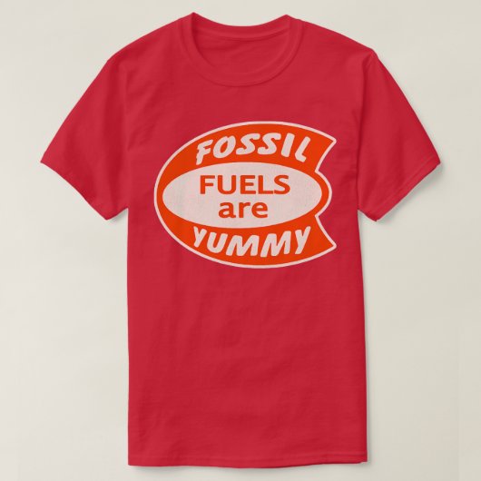 化石燃料が美味しい Tシャツ (デザイン正面)