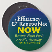 化石燃料はそう昨日ボタンです 缶バッジ (正面&裏面)