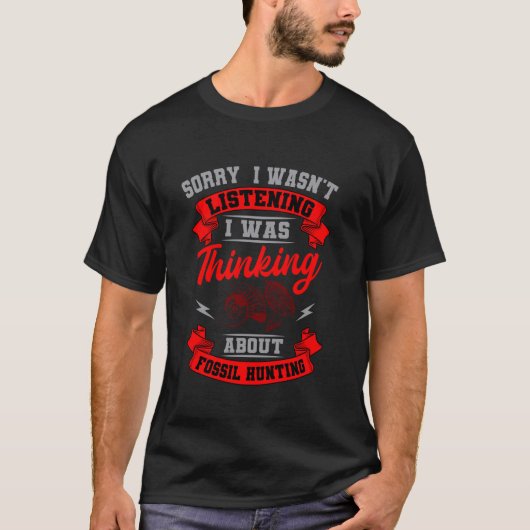 化石狩り収集家の古生物学者 Tシャツ (正面)