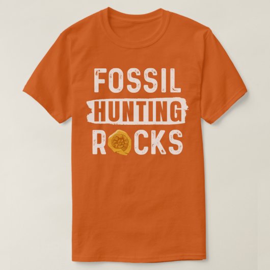 化石狩り岩 Tシャツ (デザイン正面)
