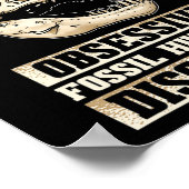 化石狩り骨古生物学者の化石 ポスター (角)