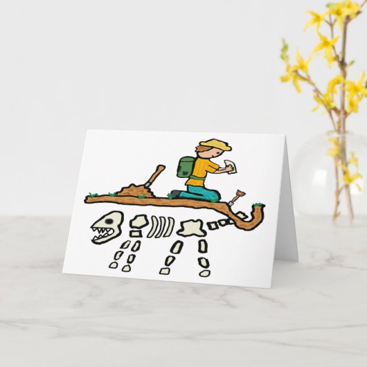 化石狩り カード (黄色い花)