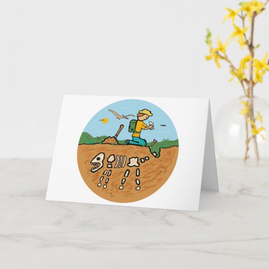 化石狩り カード (黄色い花)