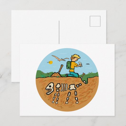 化石狩り ポストカード (正面/裏面)