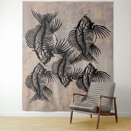 化石魚 タペストリー (インサイチュ)