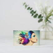 化粧および毛のデザイン 名刺 (スタンド正面)