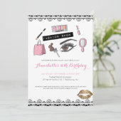 化粧かファッション・ショーのパーティの招待状 招待状 (スタンド正面)