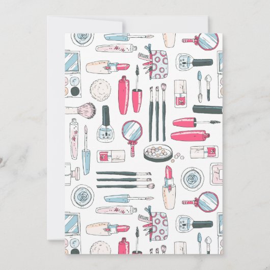 化粧かファッション・ショーのパーティの招待状 招待状 (裏面)