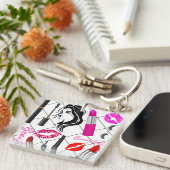 化粧が美しい キーホルダー (正面右)