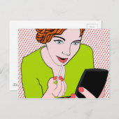 化粧にリップグロスを適用 ポストカード (正面/裏面)