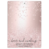 化粧のばら色の金ゴールドのグリッターの金属輝きの紙吹雪 クリップボード (裏面)