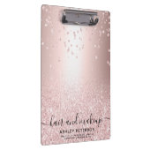 化粧のばら色の金ゴールドのグリッターの金属輝きの紙吹雪 クリップボード (右)