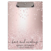 化粧のばら色の金ゴールドのグリッターの金属輝きの紙吹雪 クリップボード (正面)