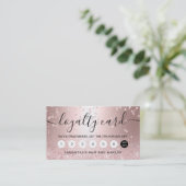 化粧のばら色の金ゴールドのグリッターの金属輝きの紙吹雪 ロイヤリティカード (スタンド正面)