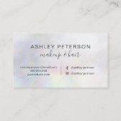 化粧のエレガントなタイポグラフィの白い真珠のnacre 名刺 (裏面)