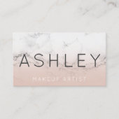 化粧のグラデーションな一流のタイポグラフィの赤面の大理石 名刺 (正面)