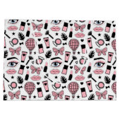 化粧のステッカーパターン ラージペーパーバッグ (裏面)