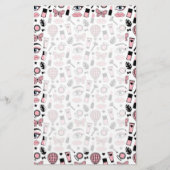 化粧のステッカーパターン 便箋 (正面)