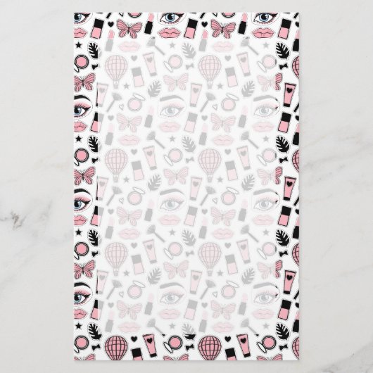 化粧のステッカーパターン 便箋 (正面)
