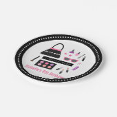 化粧のファッション・ショーの誕生会の供給 ペーパープレート (アングル)