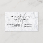 化粧のモノグラムの大理石の最小主義のエレガントな原稿 名刺 (裏面)