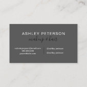 化粧のロゴのタイポグラフィの大理石の銀のグリッター 名刺 (裏面)