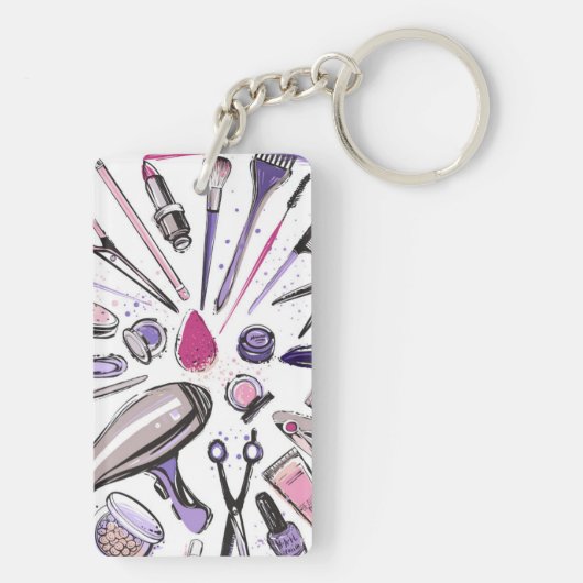 化粧の円のデザイン キーホルダー (裏面)