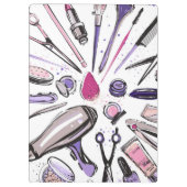 化粧の円のデザイン クリップボード (裏面)