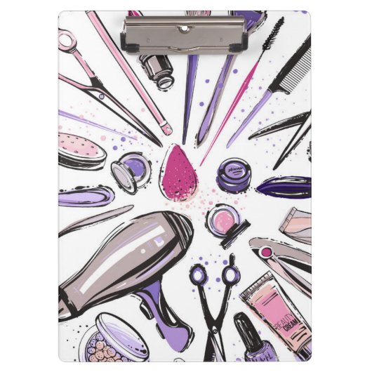 化粧の円のデザイン クリップボード (正面)
