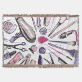 化粧の円のデザイン スローブランケット (正面)