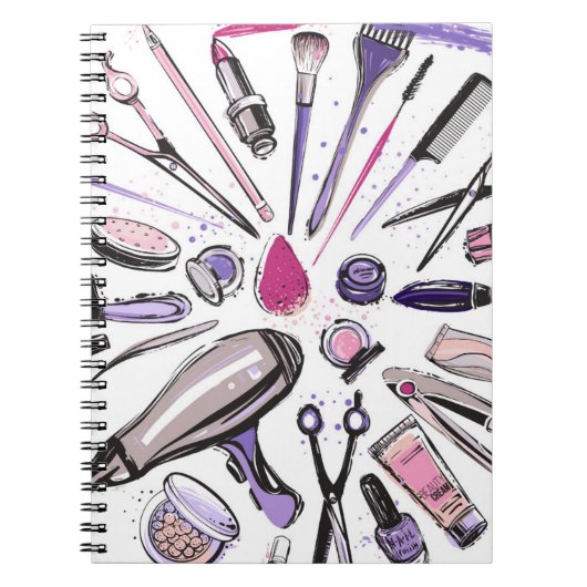 化粧の円のデザイン ノートブック (正面)