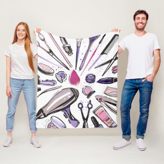 化粧の円のデザイン フリースブランケット (インサイチュ)