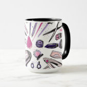 化粧の円のデザイン マグカップ (正面右)