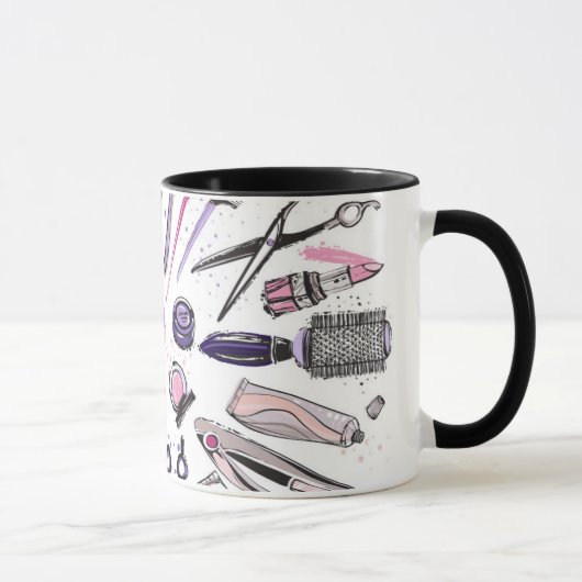 化粧の円のデザイン マグカップ (右)