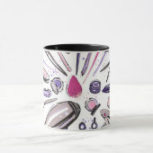 化粧の円のデザイン マグカップ (中央)