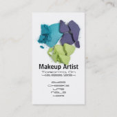 化粧の化粧品の芸術家の半分の顔 名刺 (裏面)