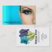 化粧の化粧品の芸術家の半分の顔 名刺 (正面/裏面)
