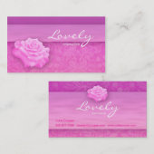 化粧の名刺の花のローズピンクの化粧品2 名刺 (正面/裏面)