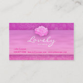 化粧の名刺の花のローズピンクの化粧品2 名刺 (裏面)