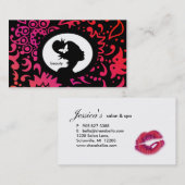 化粧の名刺の蝶女性のカラフル 名刺 (正面/裏面)