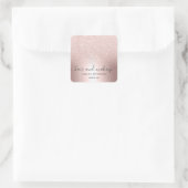 化粧の毛のばら色の金ゴールドのグリッターのグラデーションな金属ホイル スクエアシール (バッグ)