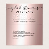 化粧の毛のばら色の金ゴールドのグリッターのシックな目のアフターケア 名刺 (内部フラット)