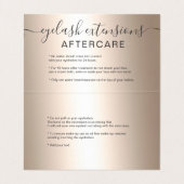 化粧の毛のシックな金ゴールドのグリッターのグラデーションな目のアフターケア 名刺 (内部フラット)