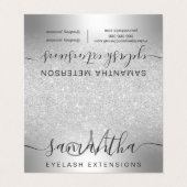 化粧の毛の銀のグリッターのグラデーションな目のアフターケア 名刺 (外部フラット)