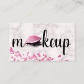 化粧の目の鞭のピンクのグリッターの大理石の閉鎖した瞼 名刺 (正面)