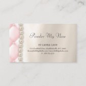 化粧の目の鞭は真珠のピンクを打ちます 名刺 (裏面)