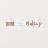 化粧の紹介のモダンのばら色の金ゴールドのタイポグラフィの大理石 名刺 (外部フラット)