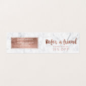 化粧の紹介のモダンのばら色の金ゴールドのタイポグラフィの大理石 名刺 (内部フラット)