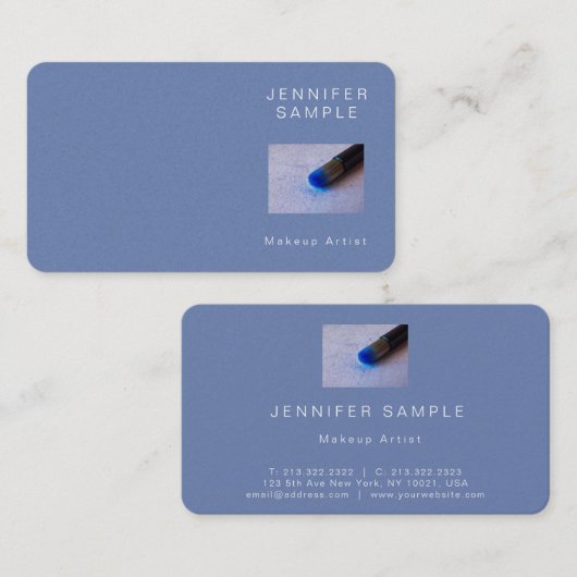 化粧の美容院のモダンでエレガントなプロフェッショナル 名刺 (正面/裏面)